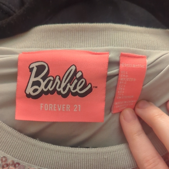 Barbie Glittering Silver and Pink Sequin T-Shirt Dress - Picture 2 of 3